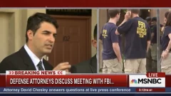 MSNBC coverage of attorney David Chesley speaking at a press conference