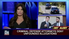 Fox News coverage showing David Chesley and a fellow attorney at a press conference
