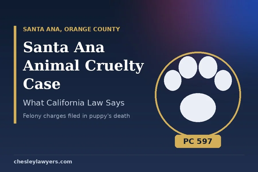 Original firm illustration: Santa Ana Animal Cruelty Case and California Law