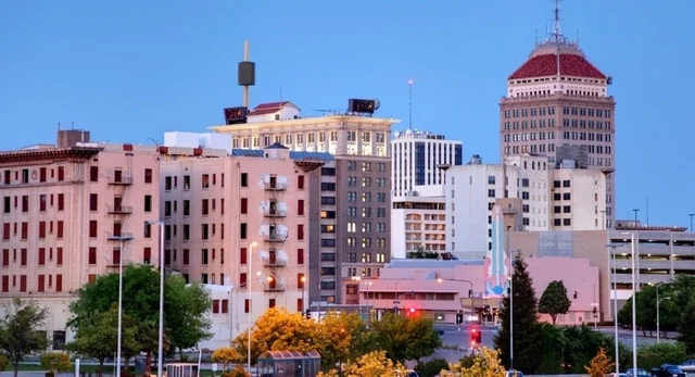 Photograph of Fresno skyline