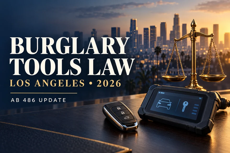 Original firm illustration: Burglary Tools Law: Los Angeles 2026 Update