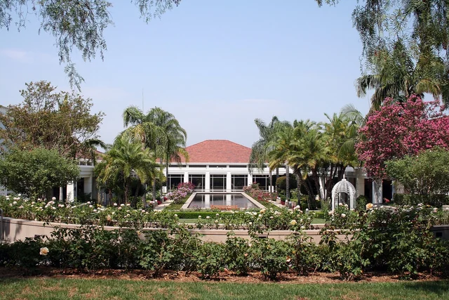 Photograph of Richard Nixon Presidential Library gardens, Yorba Linda