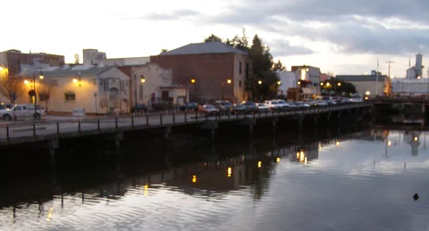 Photograph of Petaluma River downtown