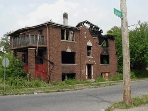 a few of the thousands of vacant buildings in Detroit